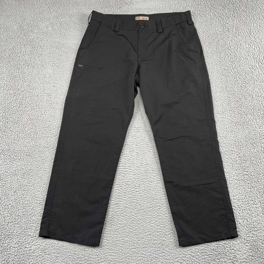 5.11 Tactical Pants Mens 38/30 Black Fast-Tac Cargo Ripstop Straight Leg 74461